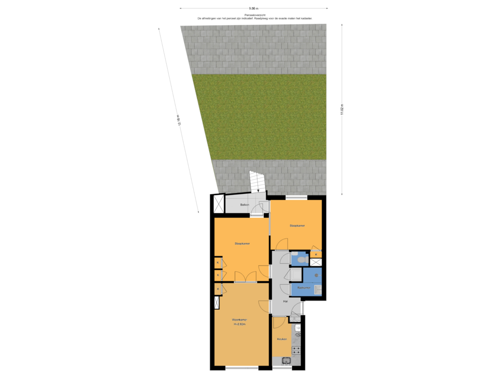 View floorplan of Perceeloverzicht of Woudenbergstraat 81