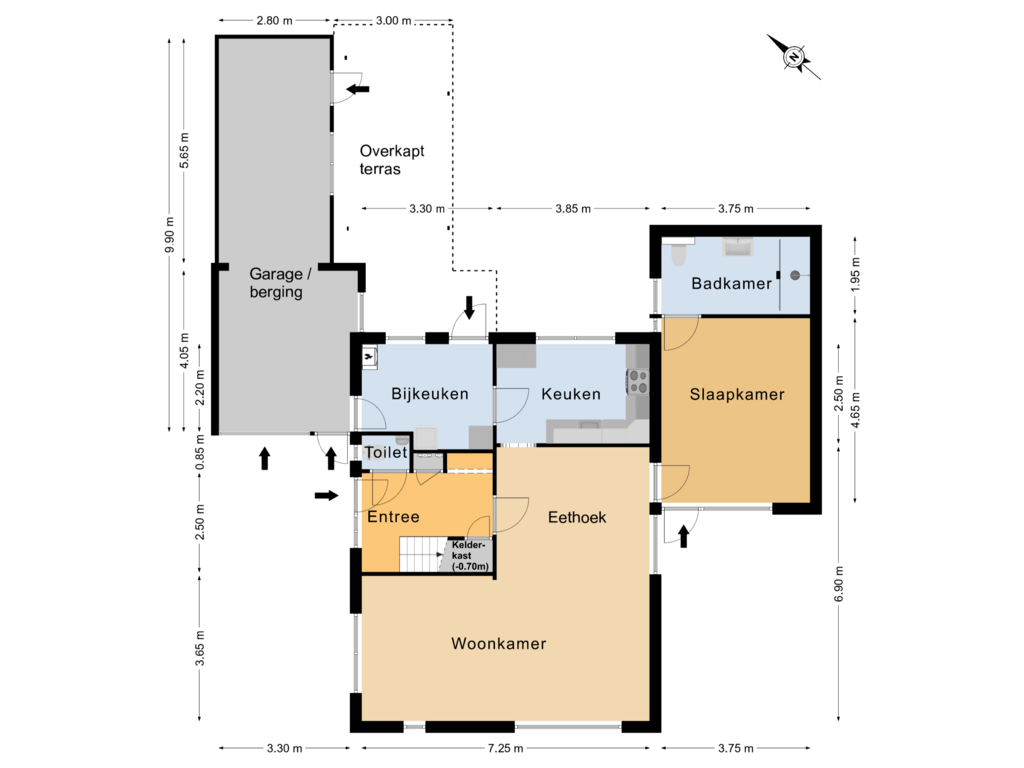 Bekijk plattegrond van Begane grond van Bergsteinlaan 29