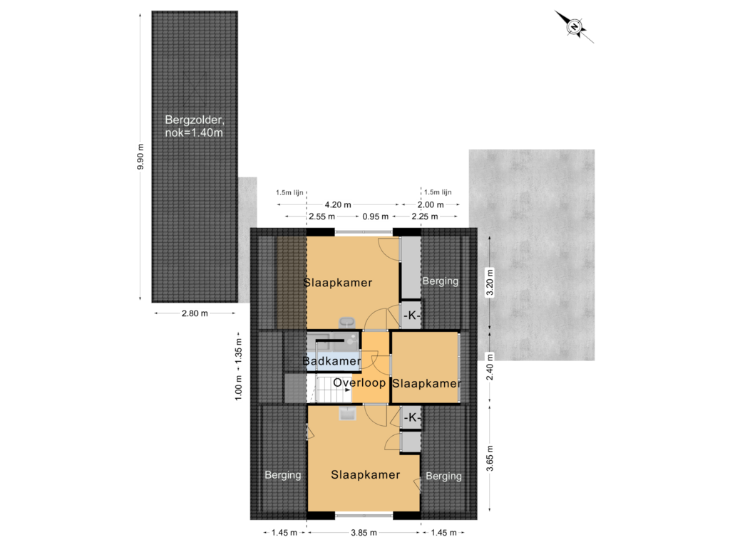 Bekijk plattegrond van 1e Verdieping van Bergsteinlaan 29