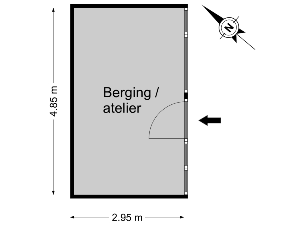 Bekijk plattegrond van Bijgebouw van Bergsteinlaan 29