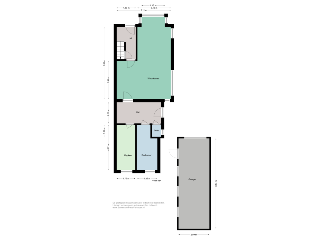 View floorplan of Begane grond of Beertsterweg 50