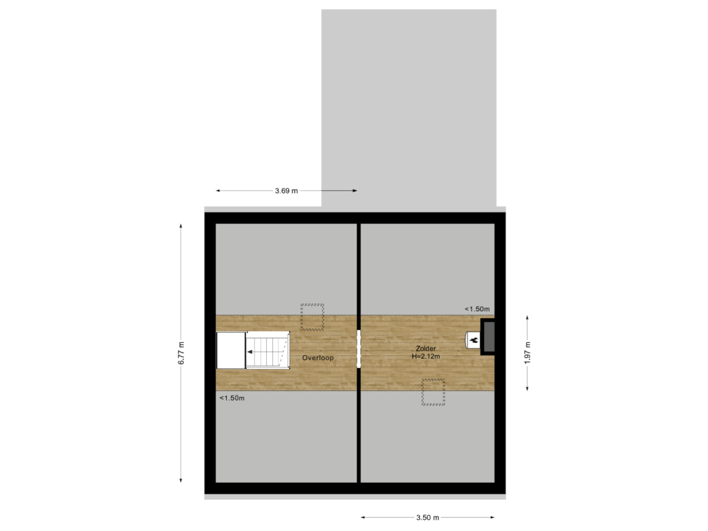 Bekijk plattegrond van Tweede Verdieping van Kuilven 15