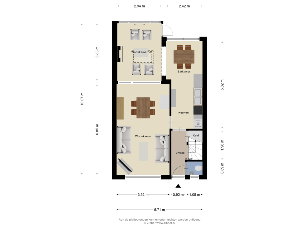 Bekijk plattegrond van Begane Grond van Dr Ensinkstraat 61