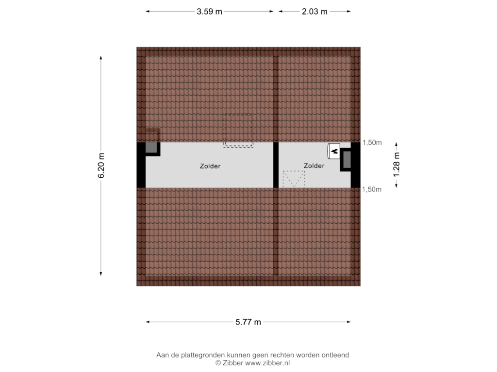 Bekijk plattegrond van Zolder van Dr Ensinkstraat 61