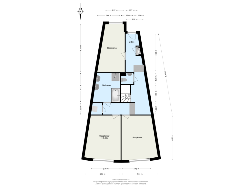 Bekijk plattegrond van Verdieping 2 van Oosterkade 23