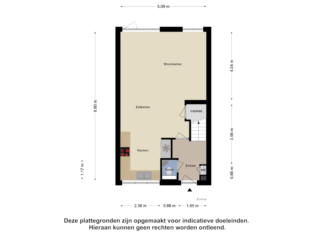 Bekijk plattegrond van Begane Grond van Versteeghlaan 60