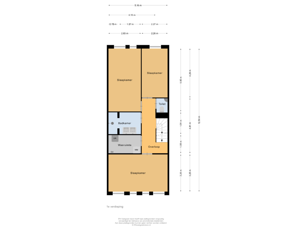 Bekijk plattegrond van 1e verdieping van Conradstraat 11