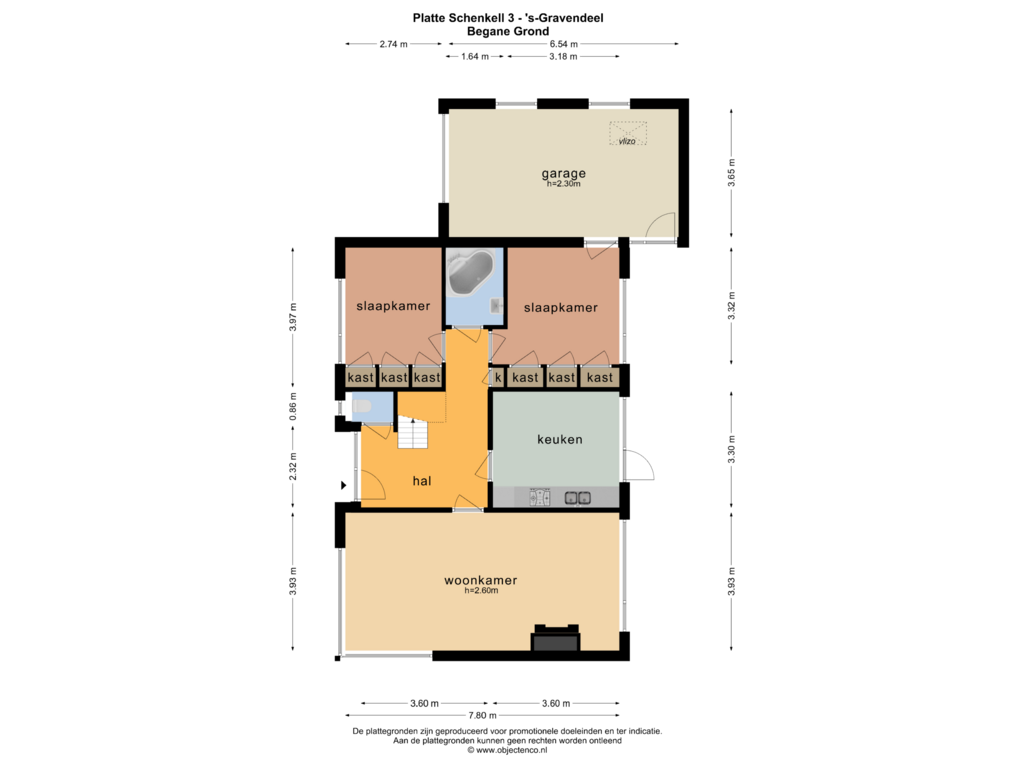 Bekijk plattegrond van BEGANE GROND van Platte Schenkel 3