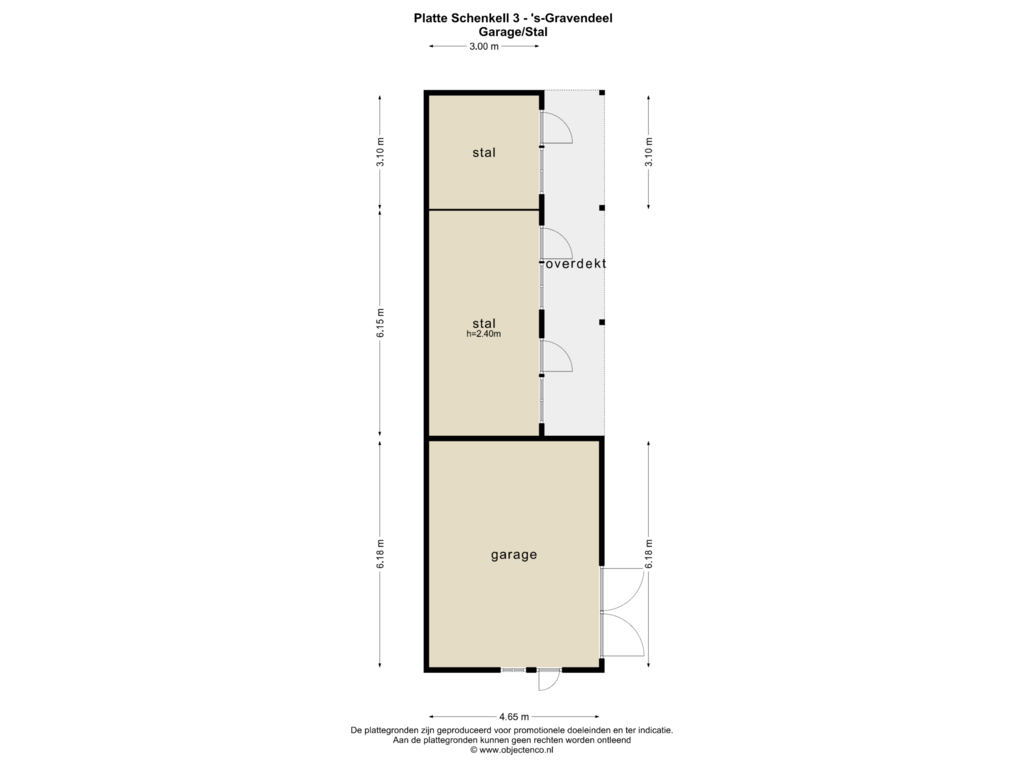 Bekijk plattegrond van GARAGE/STAL van Platte Schenkel 3