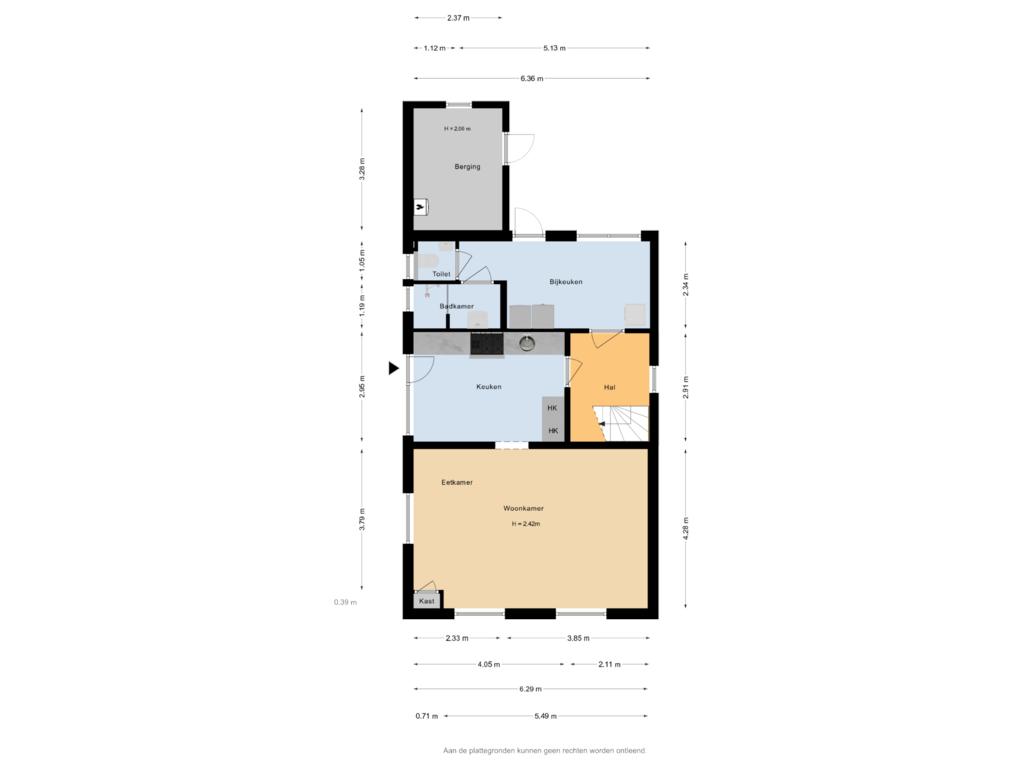 View floorplan of Begane Grond of Lange Brinkweg 9