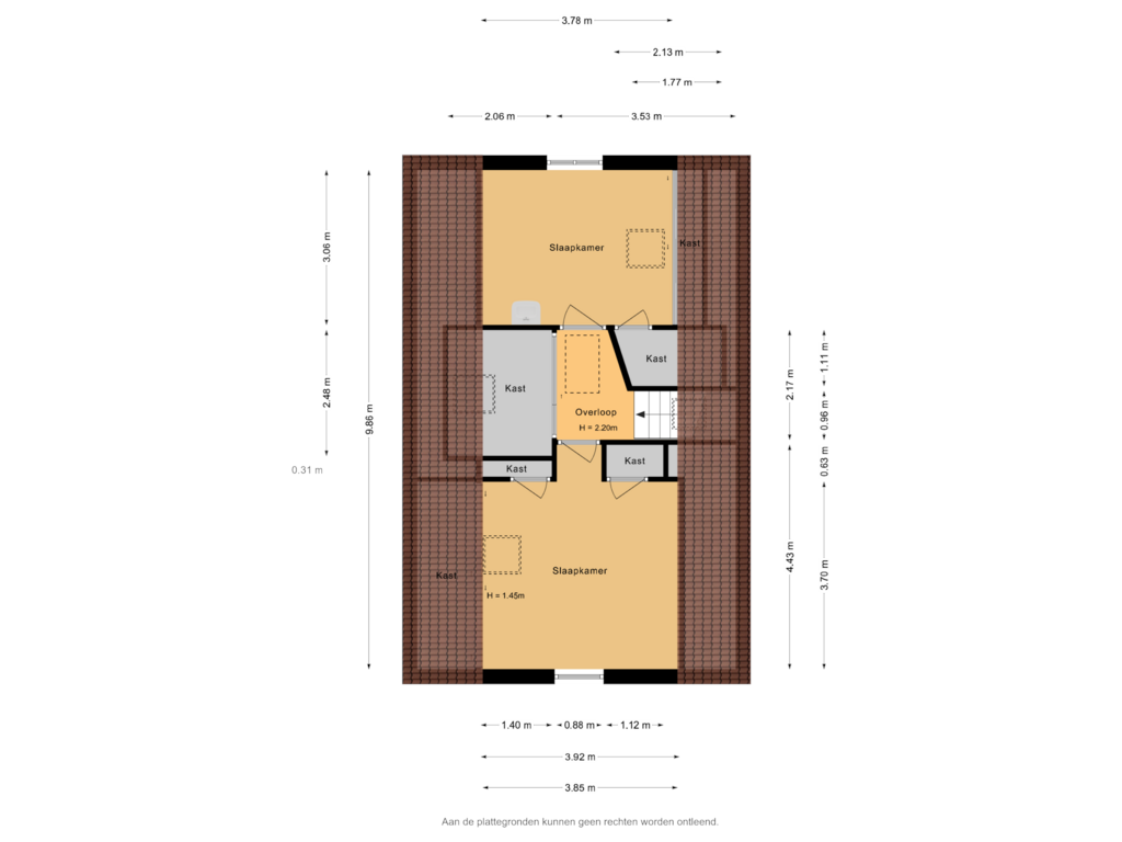 View floorplan of 1e Verdieping of Lange Brinkweg 9