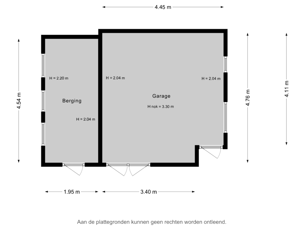 View floorplan of Berging of Lange Brinkweg 9