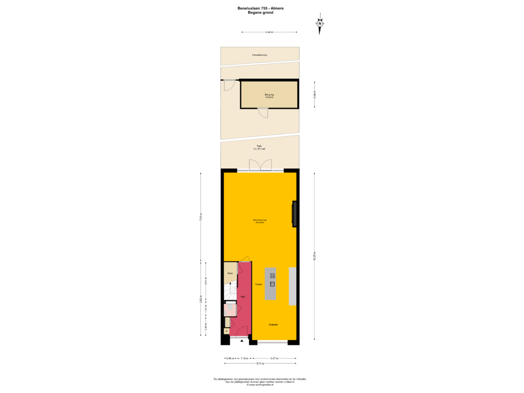 View floorplan of Begane grond of Beneluxlaan 755