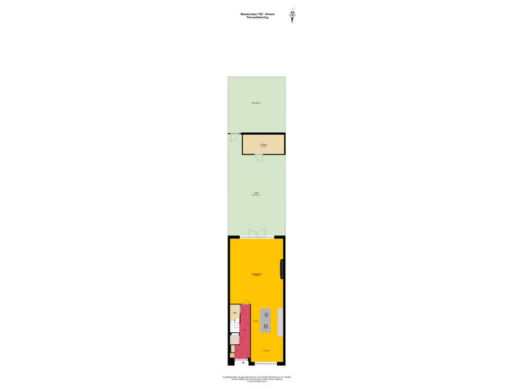 View floorplan of Perceeltekening of Beneluxlaan 755