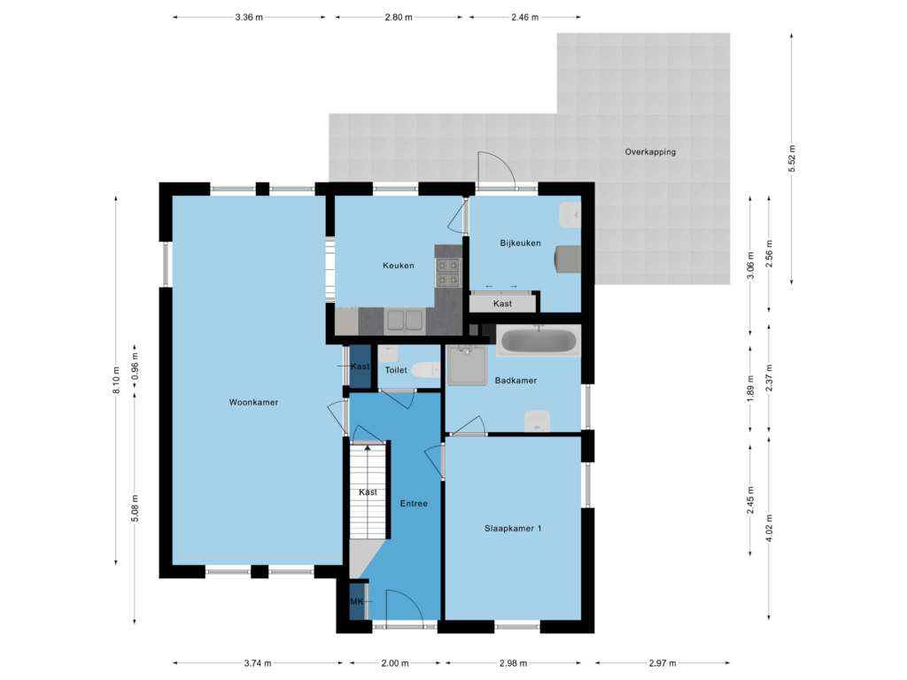 View floorplan of Begane Grond of Bieshof 11