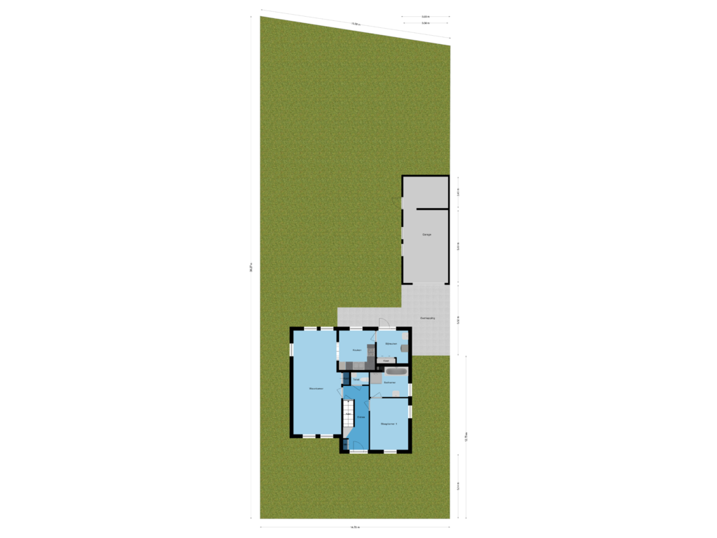 View floorplan of Situatie of Bieshof 11