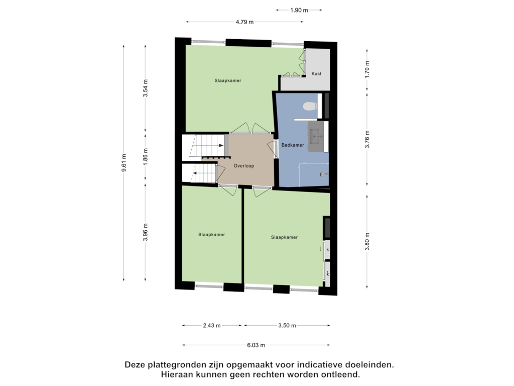 View floorplan of Eerste Verdieping of Kornputsingel 24