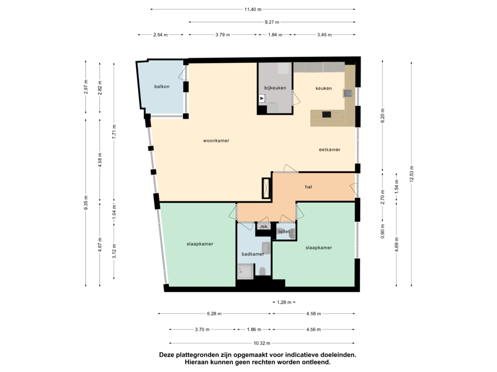 Bekijk plattegrond van Appartement van Kaaistraat 66