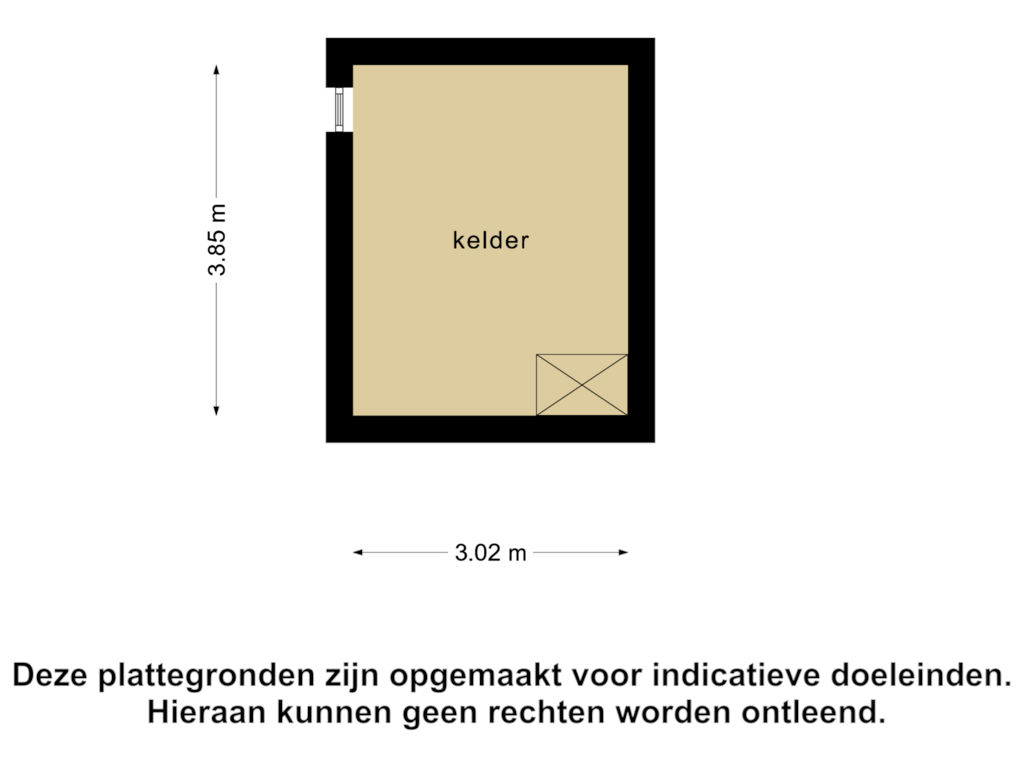 View floorplan of Kelder of Koningin Julianaweg 33