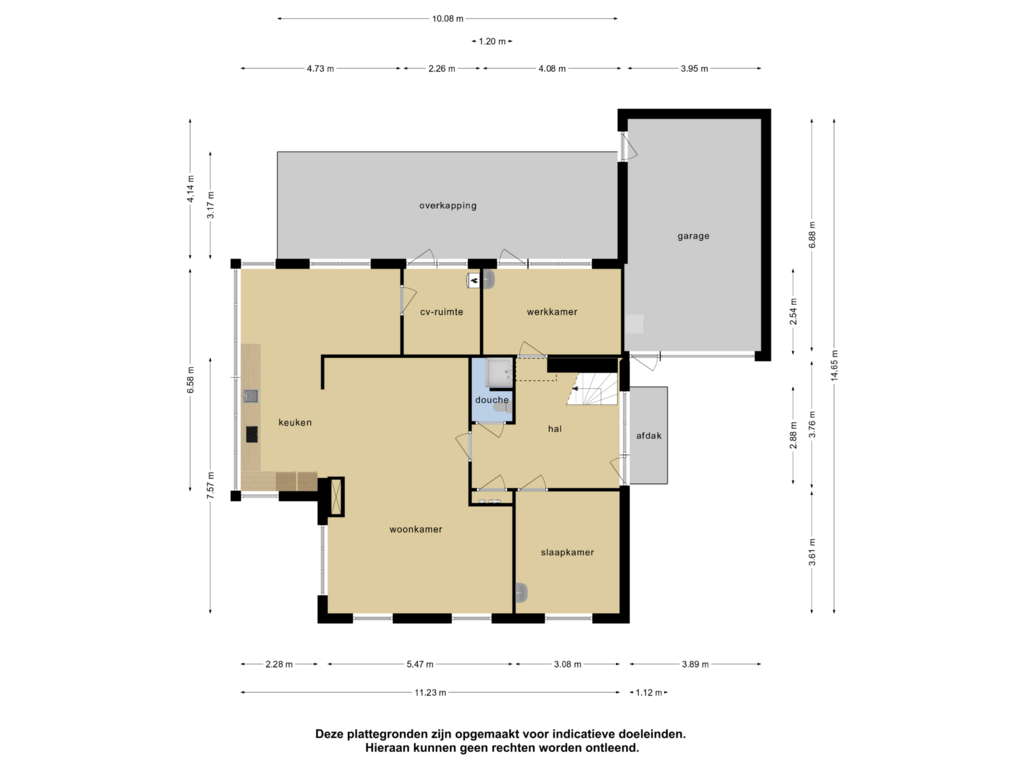 View floorplan of Begane grond of Koningin Julianaweg 33