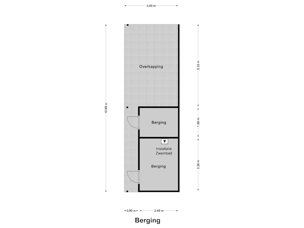 Bekijk plattegrond van Berging van Molenstraat 7