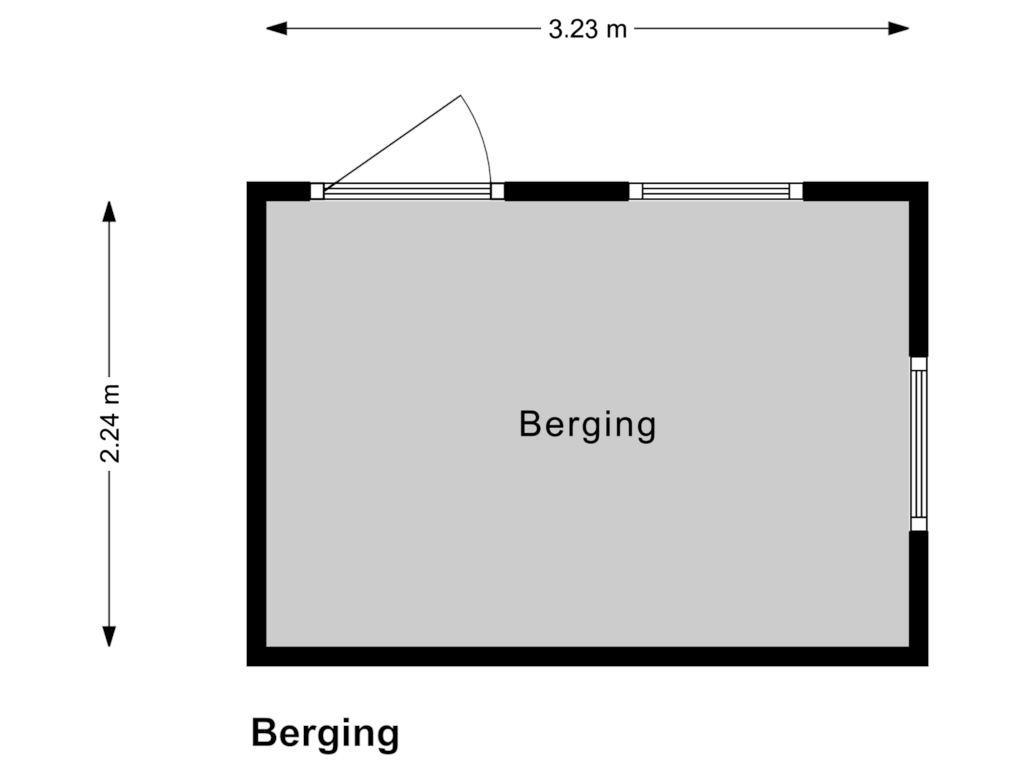 Bekijk plattegrond van Berging van Van der Veldenstraat 2