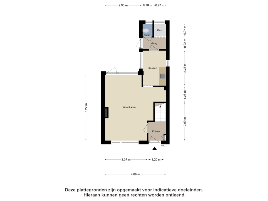 View floorplan of Begane Grond of Hovendaal 5