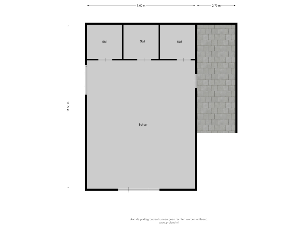 Bekijk plattegrond van Schuur 1 van Domeinweg 11