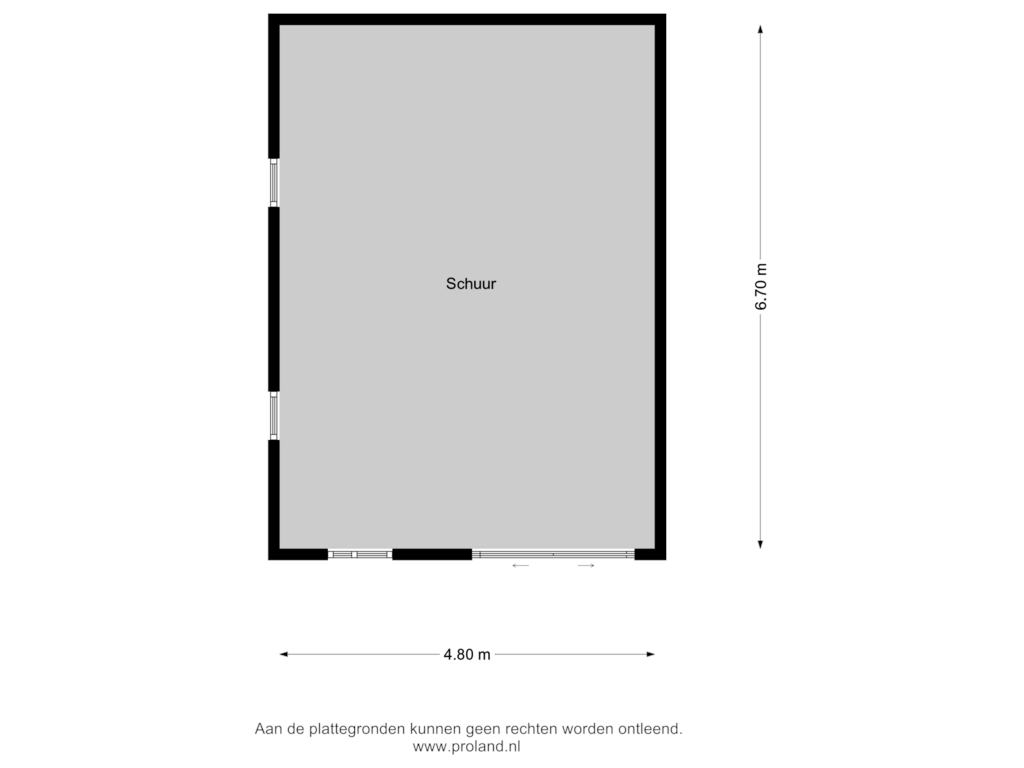 Bekijk plattegrond van Schuur 2 van Domeinweg 11