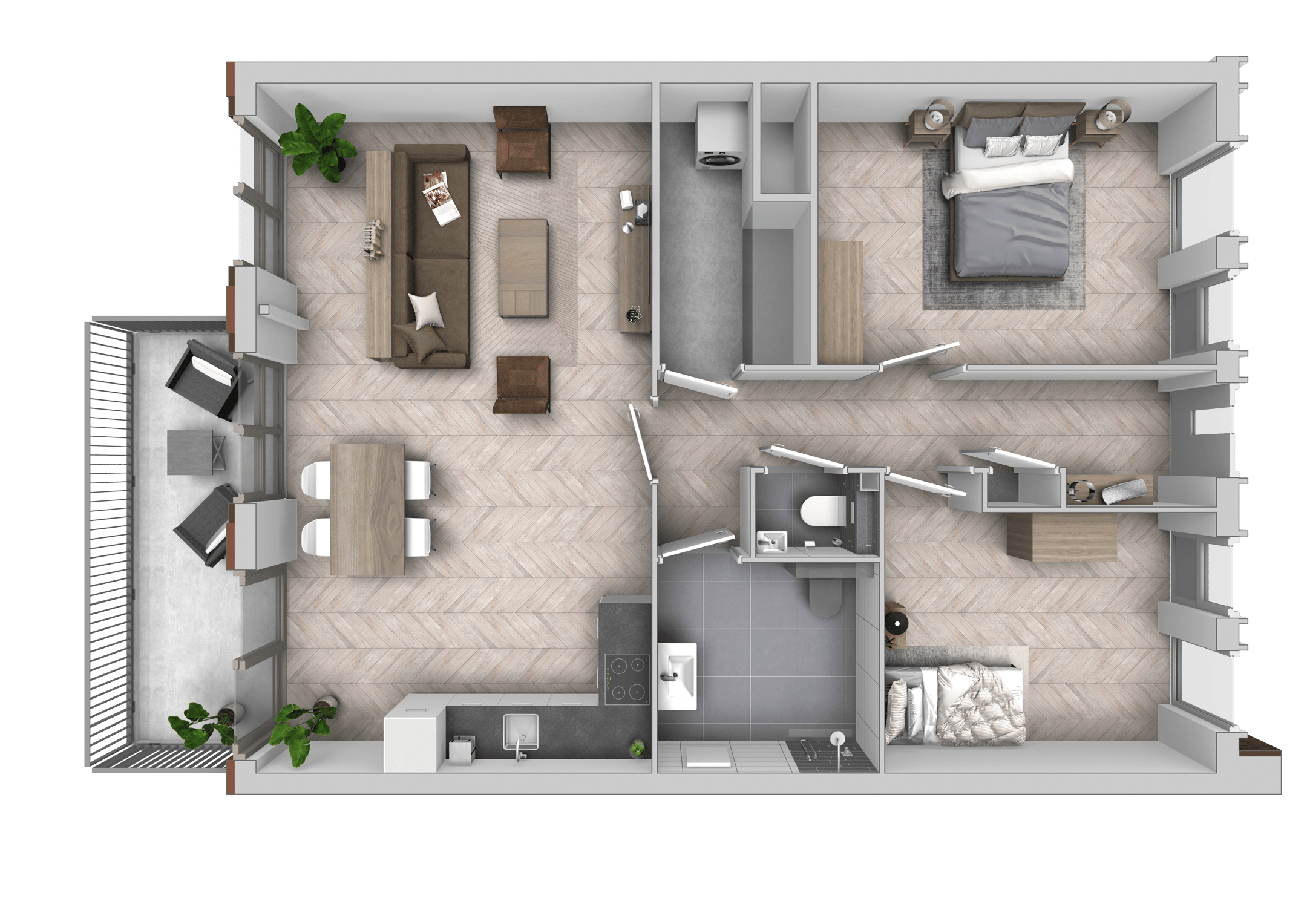 Photo 6 of 3 kamer appartement | blok A (Bouwnr. 106)