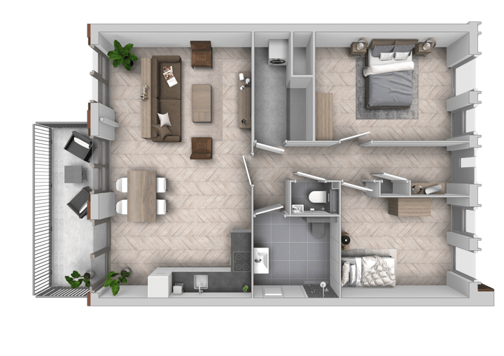 Photo 6 of 3 kamer appartement | blok A (Bouwnr. 106)