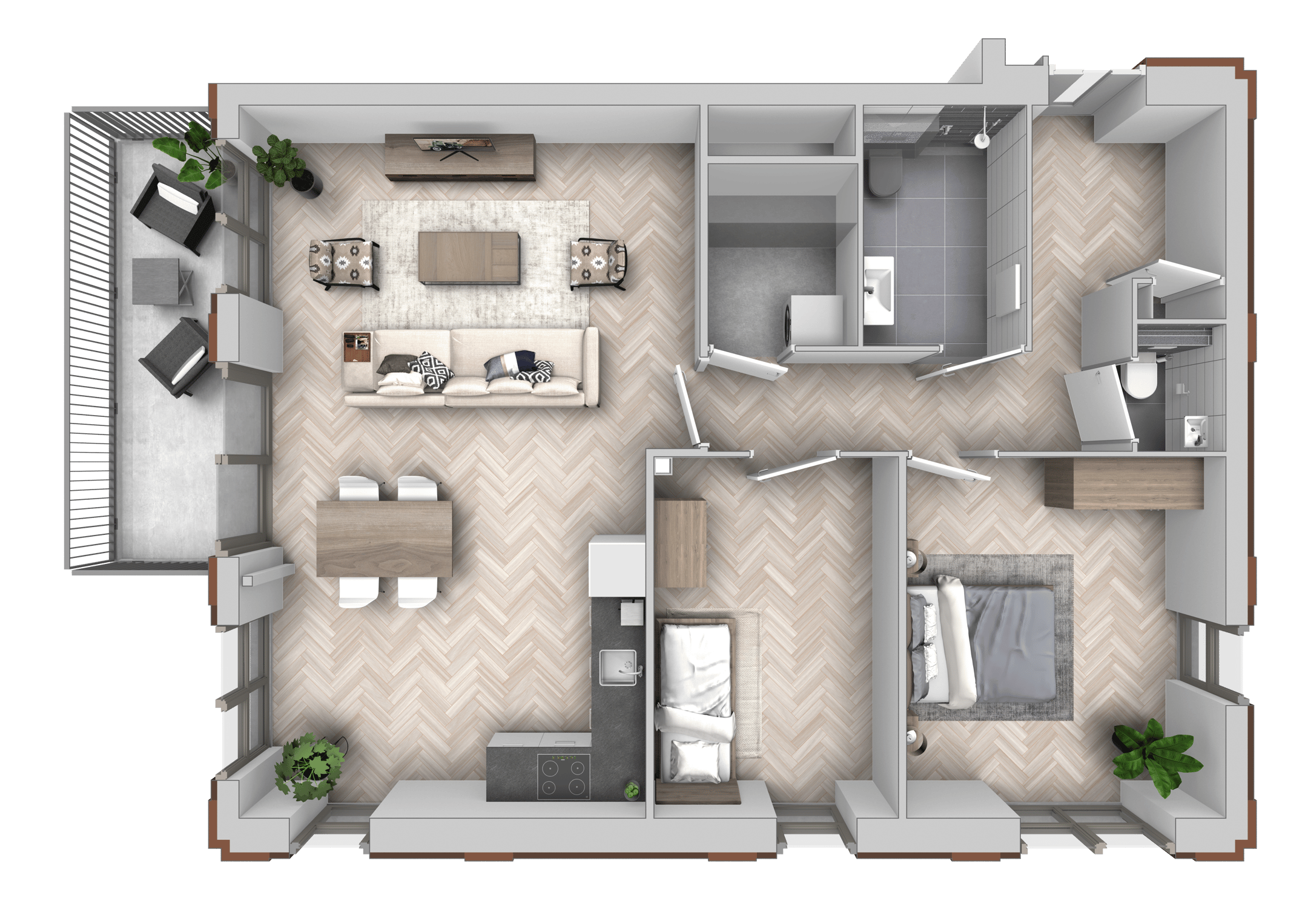 Foto 6 van 3 kamer appartement | blok A (Bouwnr. 139)