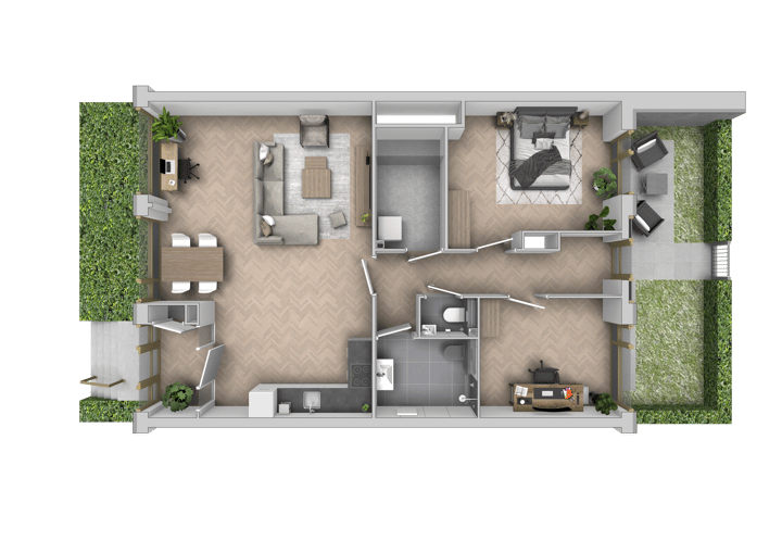 Foto 4 van stadsappartement | blok B (Bouwnr. 007)