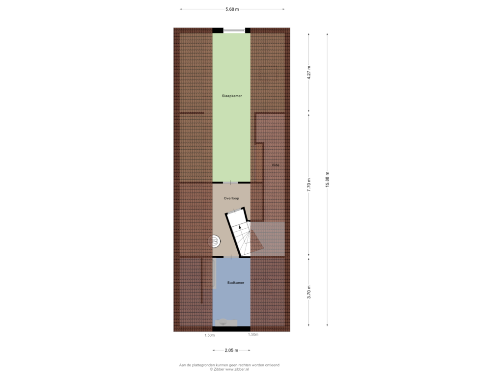 Bekijk plattegrond van Tweede  verdieping van Bosschebaan 2-A