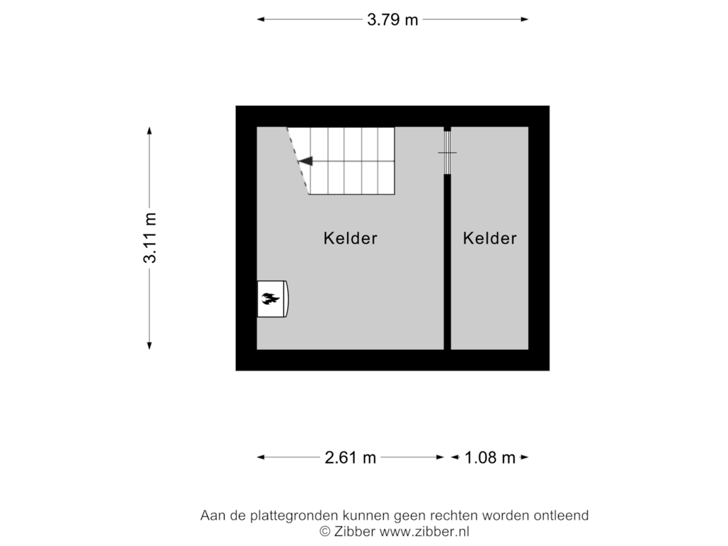 Bekijk plattegrond van Kelder van Tilburgseweg 213