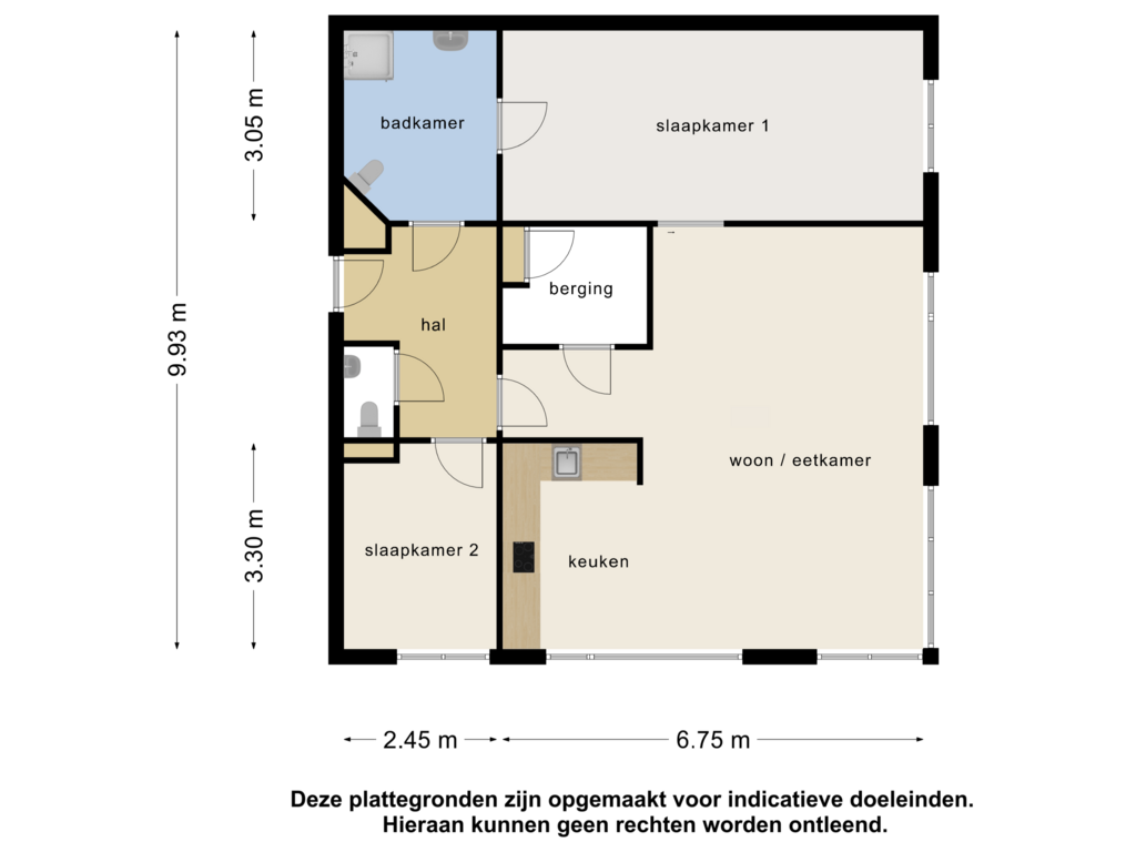 Bekijk plattegrond van appartement van Vredehoflaan 282