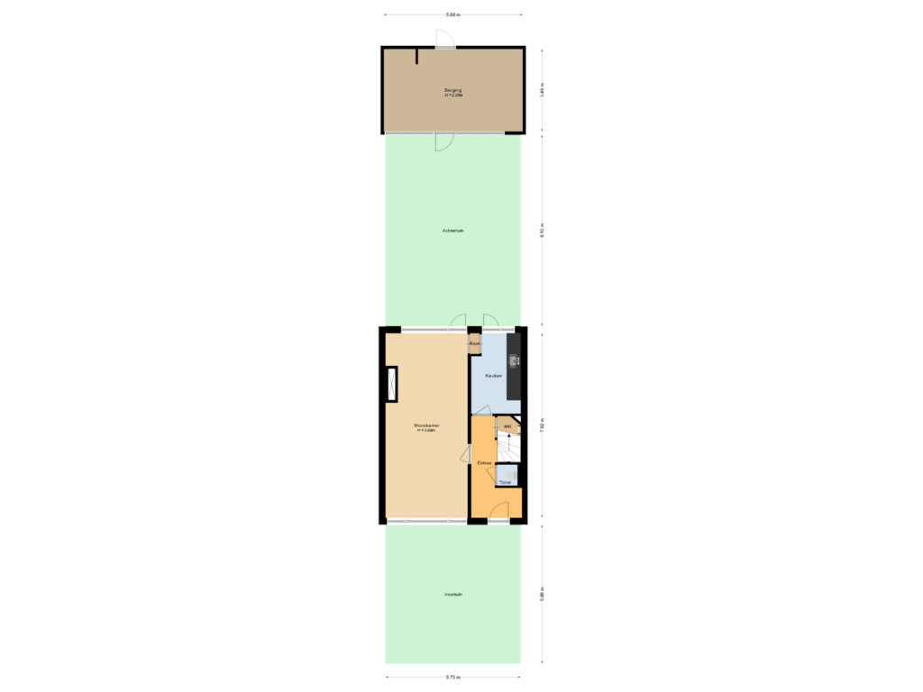 Bekijk plattegrond van Situatie van Biesdonkweg 85