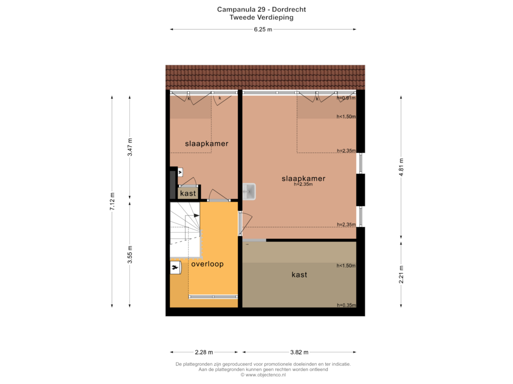 Bekijk plattegrond van TWEEDE VERDIEPING van Campanula 29