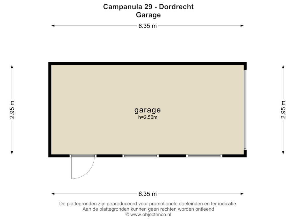 Bekijk plattegrond van GARAGE van Campanula 29