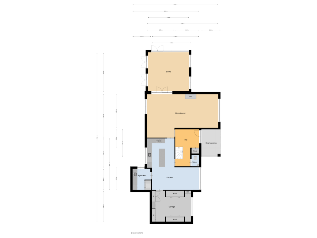 View floorplan of Begane grond of Noordeinde 72