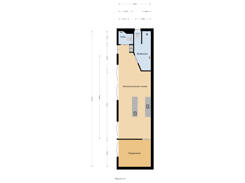 View floorplan of Bijgebouw of Noordeinde 72