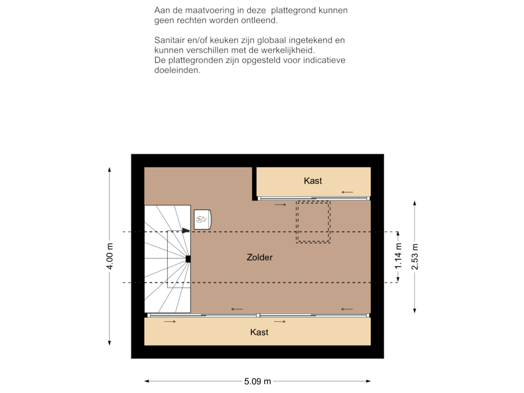 View floorplan of Tweede verdieping of Binnenweg 24-A