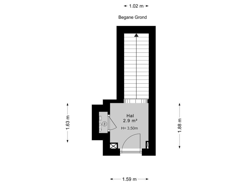 View floorplan of Begane Grond of Nieuwe Schoolstraat 1