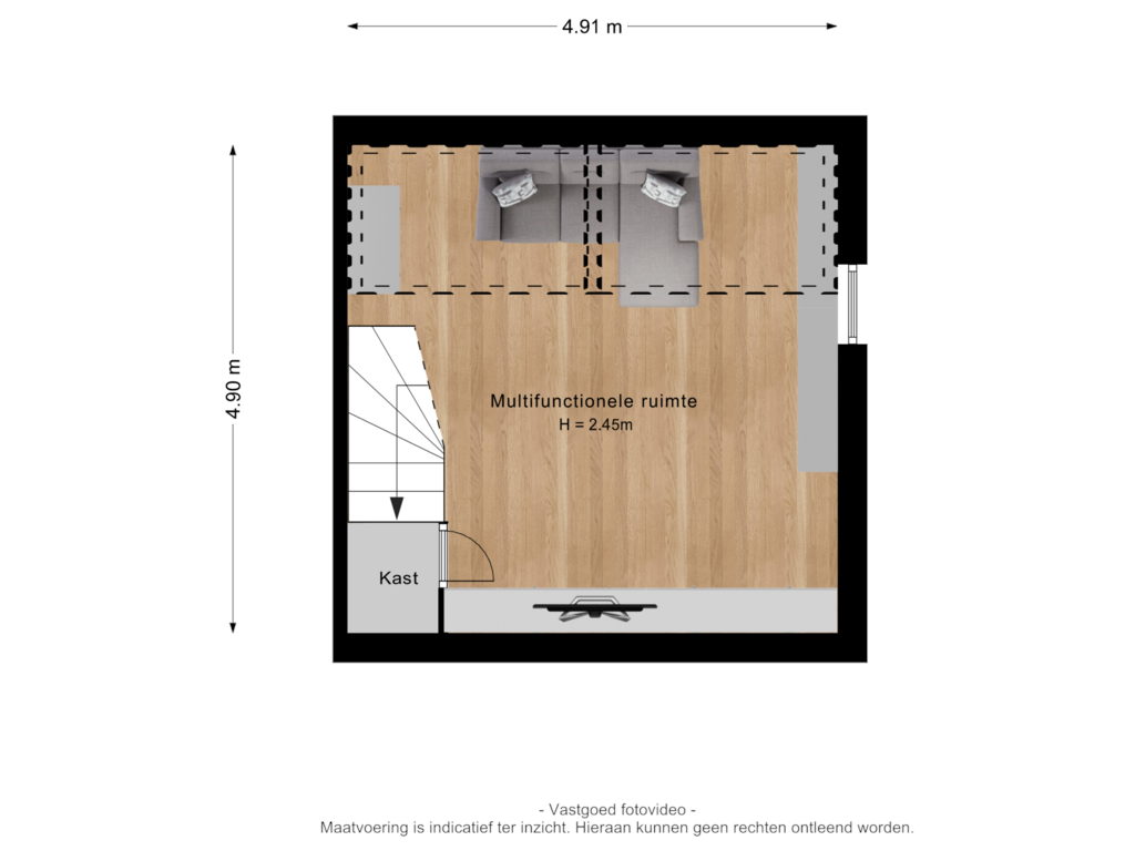 View floorplan of Souterrain of Händelstraat 36