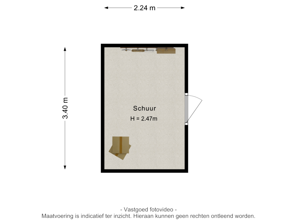 View floorplan of Schuur of Händelstraat 36