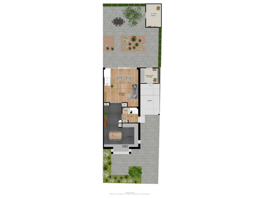 View floorplan of Tuin of Händelstraat 36