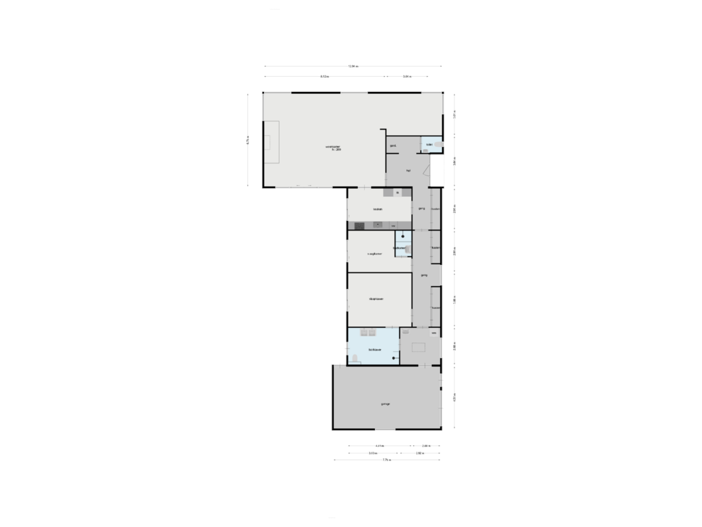 View floorplan of begane grond of van Almondepad 23