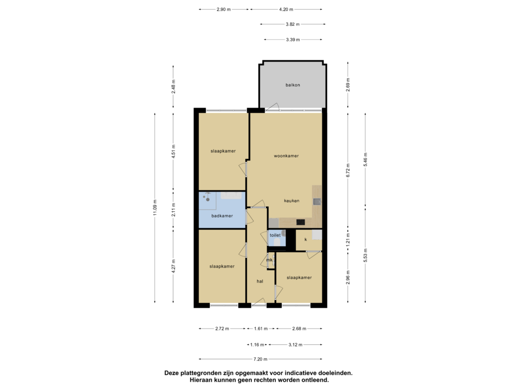 Bekijk plattegrond van appartement van De Klok 340