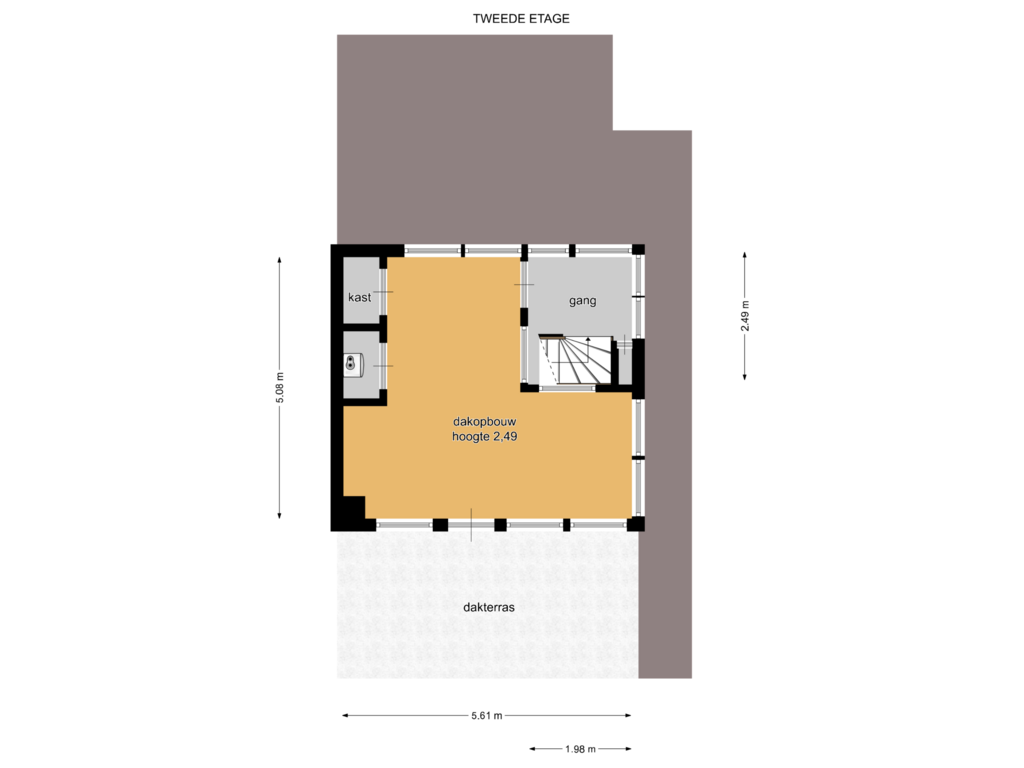 Bekijk plattegrond van tweede etage van Basalt 67