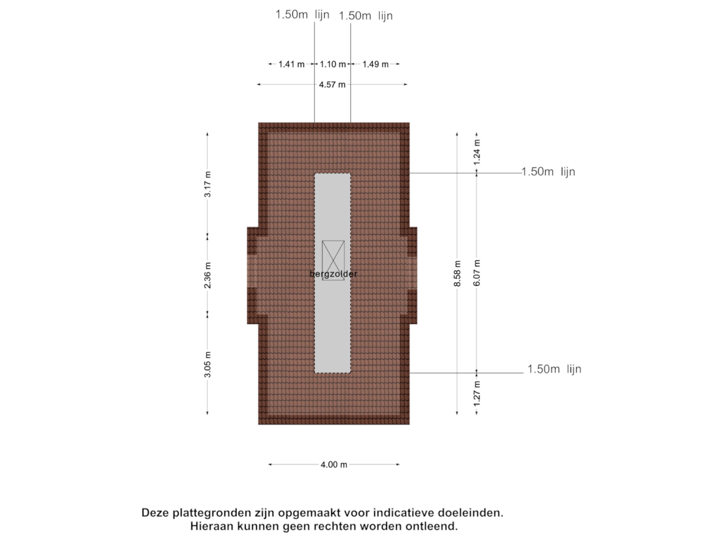 Bekijk plattegrond van Zolder van Amersfoortsestraat 17